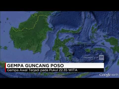 Gempa Guncang Poso, Senin Malam 29/05/2017