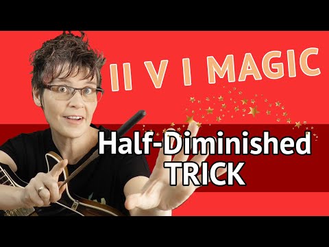 Half Diminished Licks & Chords - II V I using only m7b5 Chords & Arpeggios