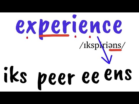 Part of a video titled How to Pronounce Experience - YouTube