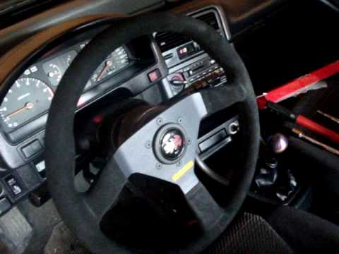 crx with MOMO SUEDE steering wheel