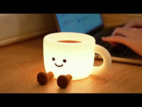 Gambar Eglare Lampu Tidur LED Rechargeable 2.5 Watt 3000K/RGB Mug - Putih