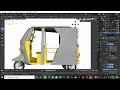 Blender Game Assets Modeling Course For Unity Game Engine | #45 Rickshaw 2 modeling 03