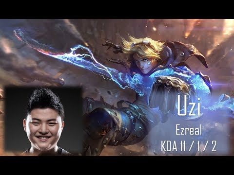 Rng Uzi - Ezreal Bottom Lane : Ezreal Highlights (vs Spirit,Roach ; with FW)