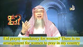 Eid prayer mandatory for women? Can they pray at home? No space for women to pray in masjid Assimalh