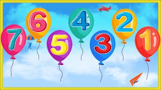 Counting Down from 7 to 1 with Balloons