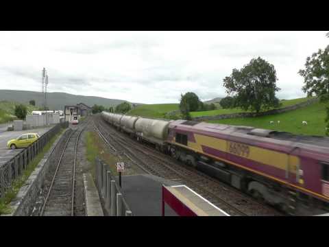 DBS 66099 on 6S00 Clitheroe Castle Cement to Mossend Down Yard Passing Kirkby Stephen 20/07/2015