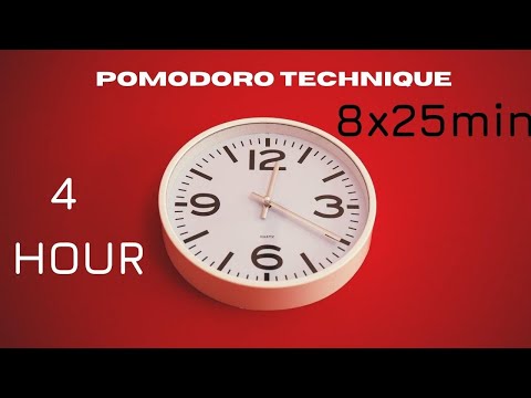 Pomodoro Technique 8 x 25 min - Study Timer 4h