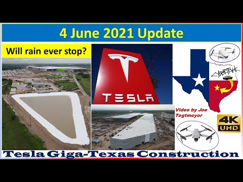 Tesla Gigafactory Texas 4 June 2021 Cyber Truck & Model Y Factory Construction Update (09:30AM)