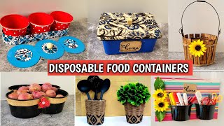 7 Genius ways to recycle waste plastic food containers | Organizer Ideas with disposable Containers