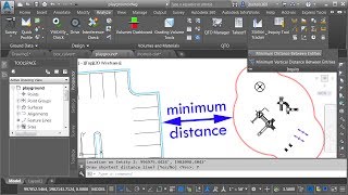 Finding the Minimum Horizontal &amp; Vertical Distance Between Entities using Civil 3D