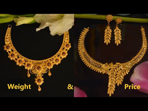 Latest Gold Necklace Designs with weight & Price 2022 || Latest Bridal Gold Haram and NecklaceDesign