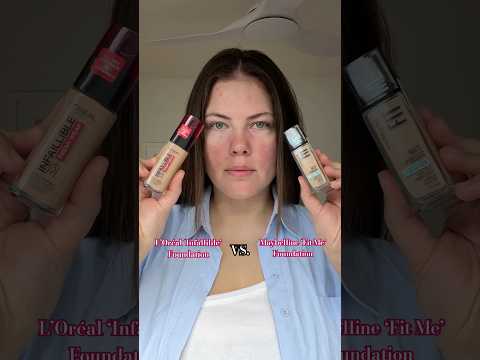 L’Oréal Infallible v Maybelline Fit Me Matte+Poreless Foundation  #foundation #makeup #makeupreview