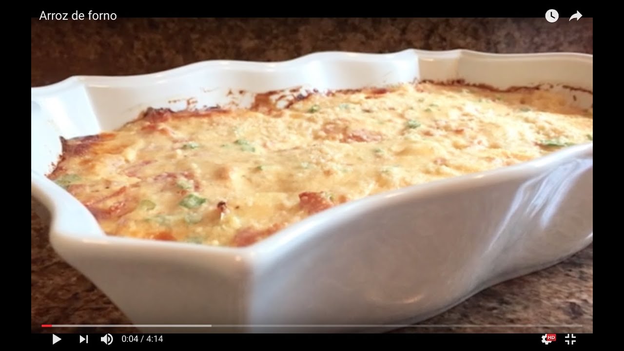 Arroz de Forno com Creme de Leite