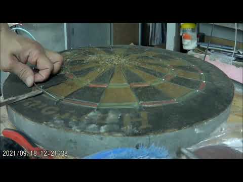 HARROWS DART BOARD 20+ years old restoration, repair, replaced back board DARTS for LIFE