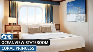 Coral Princess | Oceanview Stateroom Full Walkthrough Tour | Princess Cruises | 2025 | 4K