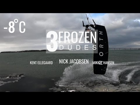 Three dudes Having fun in -8 degrees / Close to 40 knots!