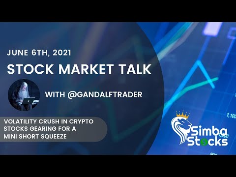 June 6th Gandalf Trader Update - Volatility crush in Crypto/Stocks gearing for a mini short squeeze