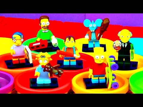 The Simpsons LEGO Minifigures Ultra Review Blind Bag Mystery Packs Marge Bart Simpson Toys FluffyJet