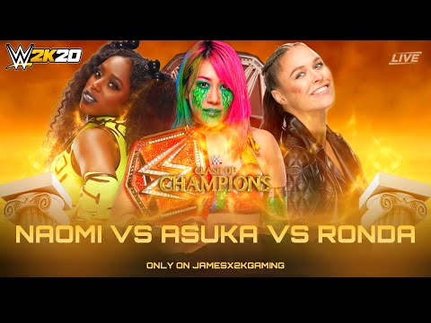 WWE 2k20 - Naomi vs Asuka vs Ronda Rousey - Universal women’s Championship
