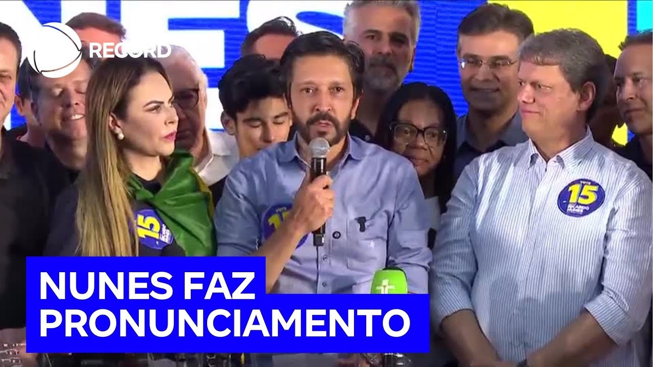 Ricardo Nunes agradece apoio de Tarcísio de Freitas e faz homenagem a Bruno Covas