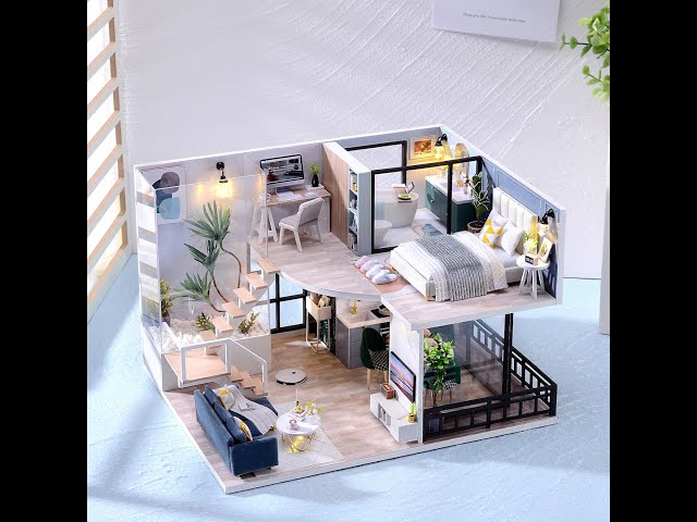 Vídeo relacionado con Cuteroom DIY Mini Dollhouse Juego de Muebles de Madera, caseta Hecha a Mano, pequeña casa con Caja de música, para Construir Juguetes y Regalos de cumpleaños (Satisfied Time)