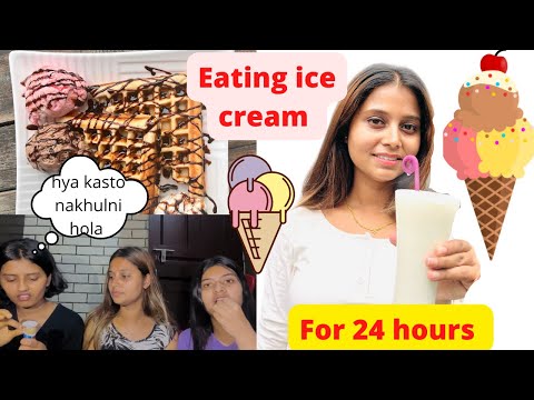 Eating ice-cream 🍦 for 24 hours|| Food challenge ||bimala ||