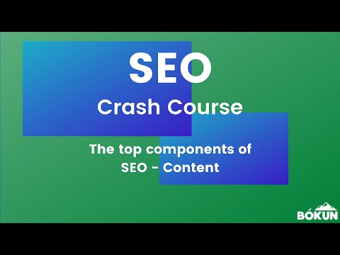 Bókun SEO Crash Course - The top components of SEO - Content
