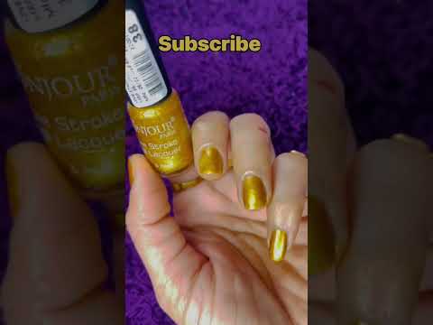 Coat me BONJOUR Paris one stroke nail lacquer golden colour#viralshort