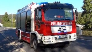 preview picture of video 'AT3 HLF 20/16 + TSF FF Eckersdorf [HLF verpasst Einfahrt]'
