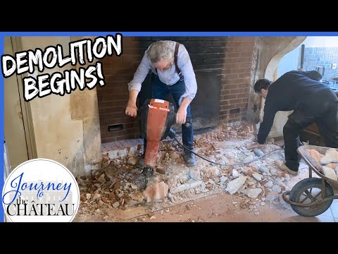 Chateau KITCHEN RENOVATION, the DEMOLITION Begins! - Journey to the Château de Colombe, Ep. 74