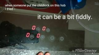 How to use child lock feature on Hoover ceramic hob.