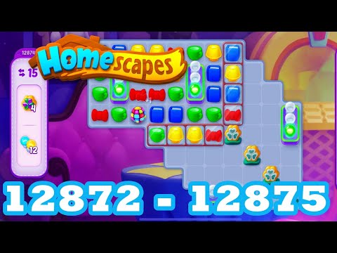 Homescapes Level 12872 - 12875 HD 3 - match puzzle Gameplay | android | IOS | 128473| 12874