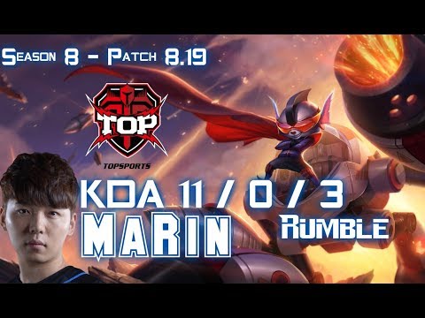 TOP MaRin RUMBLE vs OLAF Jungle - Patch 8.19 KR Ranked