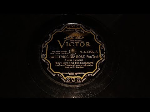 "Sweet Virginia Rose" by Billy Hays and His Orchestra (VV 8-4)