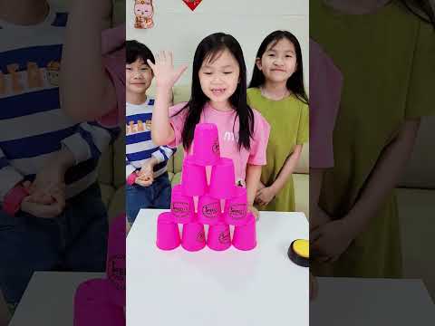 挑戰競技疊杯！誰失敗了呢？Challenge Speed Staking！Who Will Lose？