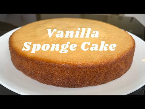 Eggless Vanilla Sponge Cake Without Oven Easy Recipe/Basic Super Soft Plain Sponge Cake/Satvik Food
