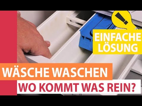 Wäsche waschen - In welches Fach der Waschmaschine kommt was rein? Waschmittel, Weichspüler und Co