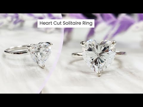 Solitaire Ring, 3.50 CT Heart Cut Colorless Moissanite Wedding Ring, Engagement Ring, Claw Prong Set