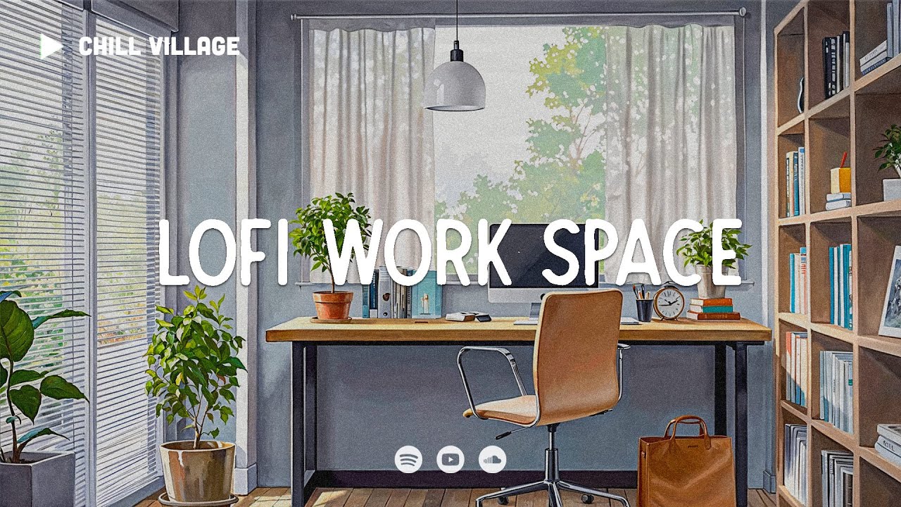 Chill Workspace Vibes 📂 Lofi Deep Focus Work/Study Concentration [chill lo-fi hip hop beats]