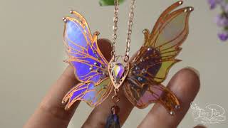 Finished Nightshade Fairy Wing Necklaces