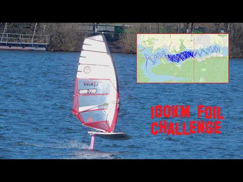 100km Windfoil Challenge - Distance Attempt on a lake