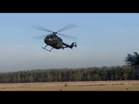 Heeresflieger BO 105 aus Celle bei einer Rutschlandung