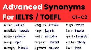 Advanced Synonyms for IELTS & TOEFL | C1–C2 Vocabulary with Meanings & Examples