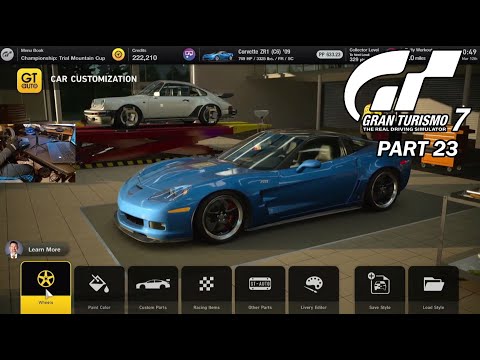 Gran Turismo 7 Playthrough Part 23 Tuning and Customizing 769 HP Corvette C6 ZR1 Logitech G923 Wheel