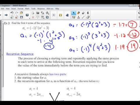 Algebra2NR (Lesson 6.1) - Intro to sequences