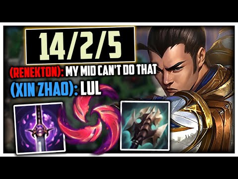 Lethality Xin Zhao But It's MID LANE | Xin Mid Vs 10 Ranked Games - League of Legends
