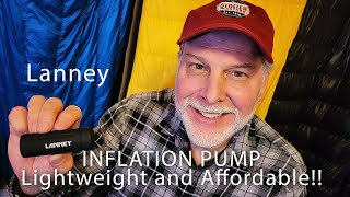 Best Budget Lightweight Inflation Pump For Sleeping Pads. Lanney Portable Air Pump Review.