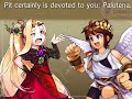 Palutena Squishes Pit’s head with laurel crown - Kid Icarus Uprising