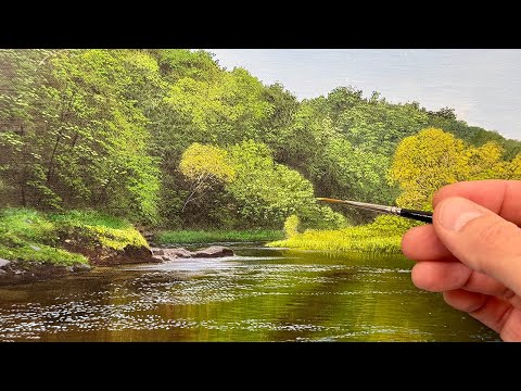 Step-by-Step Acrylic Landscape Painting | Hyper-Realism on Canvas