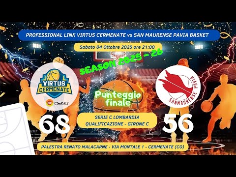 PROFESSIONAL LINK VIRTUS CERMENATE vs SANMAURENSE PAVIA 04/10/2025 ore 21:00